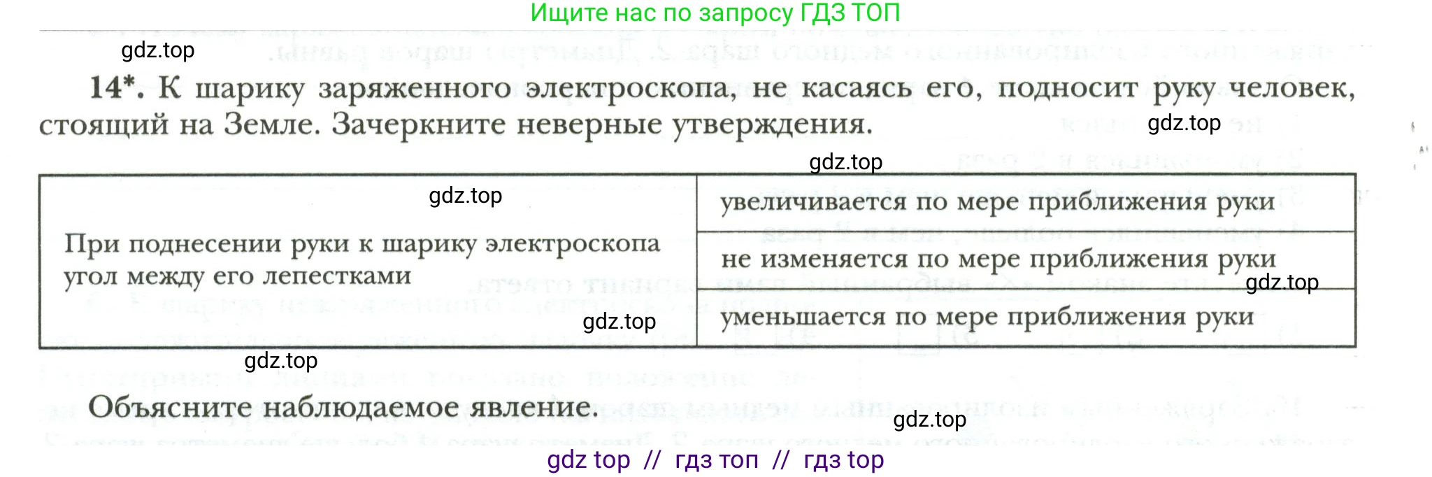 Физика, 8 класс рабочая тетрадь, авторы: Грачев Александр Васильевич, Погожев Владимир Александрович, Боков Павел Юрьевич, Вишнякова Екатерина Анатольевна, издательство Просвещение, Москва, 2008, Часть 2, страница 16, номер 14, Условие
