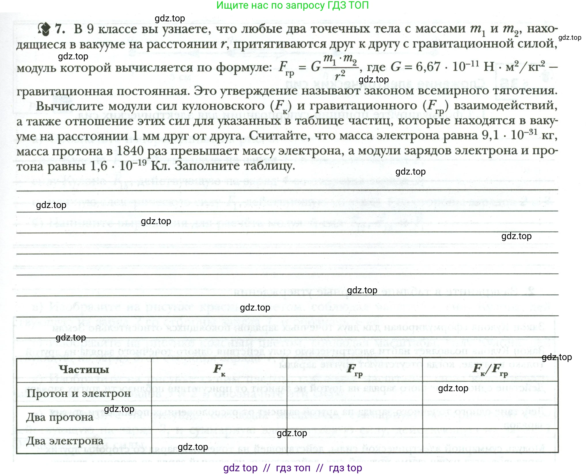 Физика, 8 класс рабочая тетрадь, авторы: Грачев Александр Васильевич, Погожев Владимир Александрович, Боков Павел Юрьевич, Вишнякова Екатерина Анатольевна, издательство Просвещение, Москва, 2008, Часть 2, страница 19, номер 7, Условие