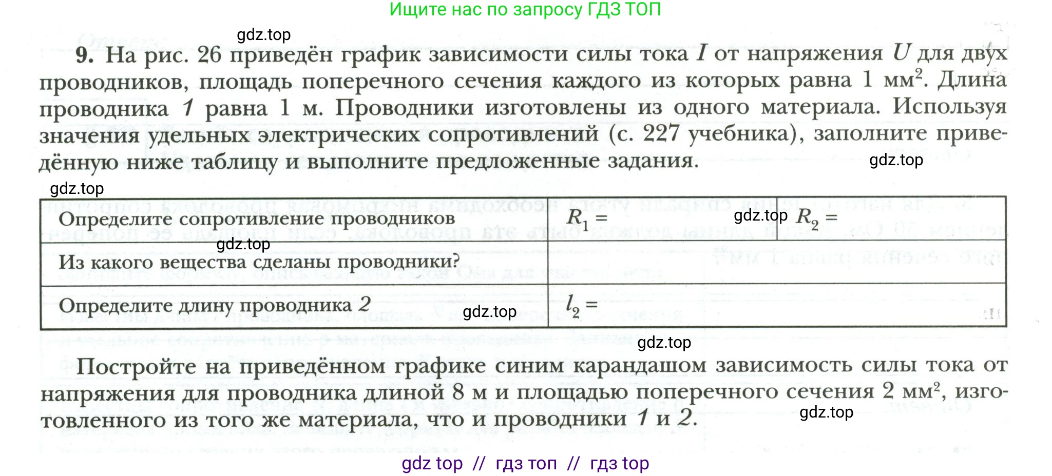 Физика, 8 класс рабочая тетрадь, авторы: Грачев Александр Васильевич, Погожев Владимир Александрович, Боков Павел Юрьевич, Вишнякова Екатерина Анатольевна, издательство Просвещение, Москва, 2008, Часть 2, страница 46, номер 9, Условие