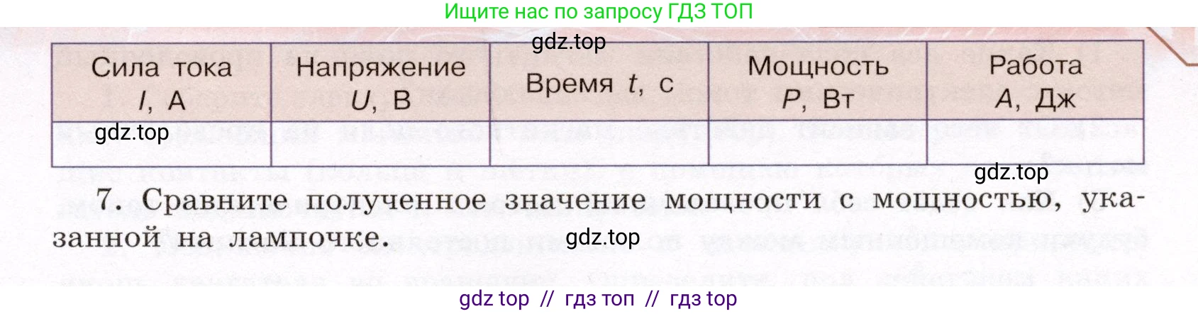 Физика, 8 класс Учебник, авторы: Громов Сергей Васильевич, Родина Надежда Александровна, Белага Виктория Владимировна, Ломаченков Иван Алексеевич, Панебратцев Юрий Анатольевич, издательство Просвещение, Москва, 2018, страница 292, номер №7, Условие (продолжение 2)