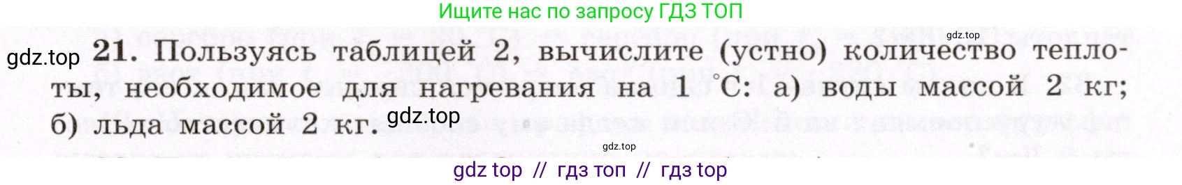 Физика, 8 класс Учебник, авторы: Громов Сергей Васильевич, Родина Надежда Александровна, Белага Виктория Владимировна, Ломаченков Иван Алексеевич, Панебратцев Юрий Анатольевич, издательство Просвещение, Москва, 2018, страница 267, номер 21, Условие