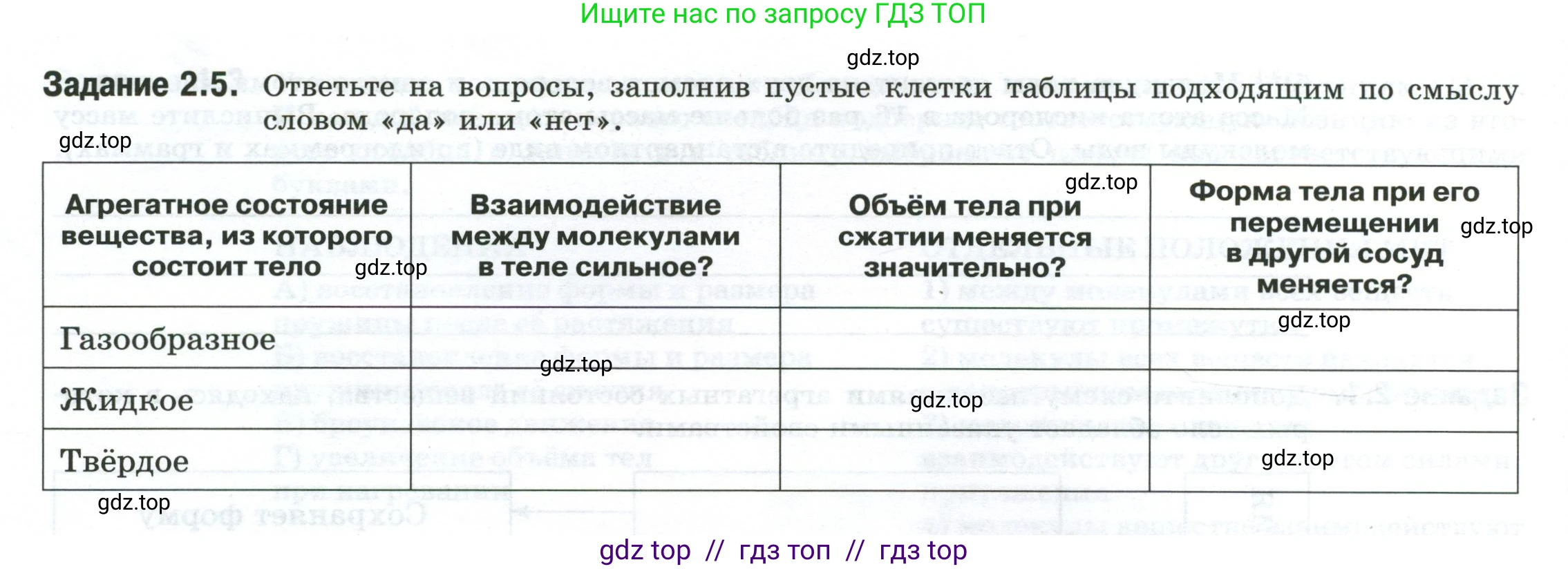 Физика, 8 класс рабочая тетрадь, автор: Ханнанова Татьяна Андреевна, издательство Просвещение, Москва, 2022, белого цвета, страница 6, номер 2.5, Условие