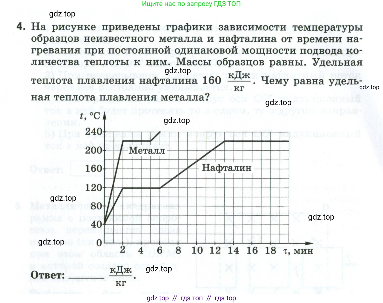 Физика, 8 класс рабочая тетрадь, автор: Ханнанова Татьяна Андреевна, издательство Просвещение, Москва, 2022, белого цвета, страница 152, номер 4, Условие