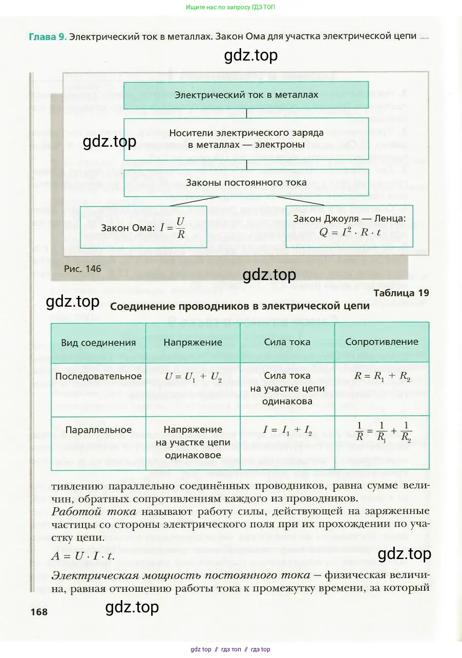 Физика, 8 класс Учебник, авторы: Хижнякова Людмила Степановна, Синявина Анна Афанасьевна, издательство Вентана-граф, Москва, 2011, серого цвета, страница 168