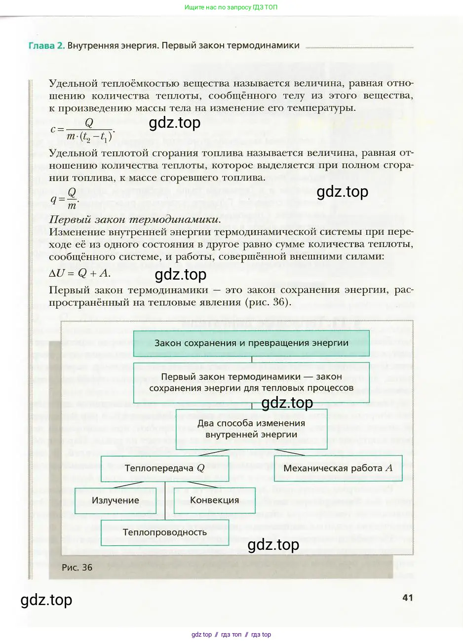 Физика, 8 класс Учебник, авторы: Хижнякова Людмила Степановна, Синявина Анна Афанасьевна, издательство Вентана-граф, Москва, 2011, серого цвета, страница 41