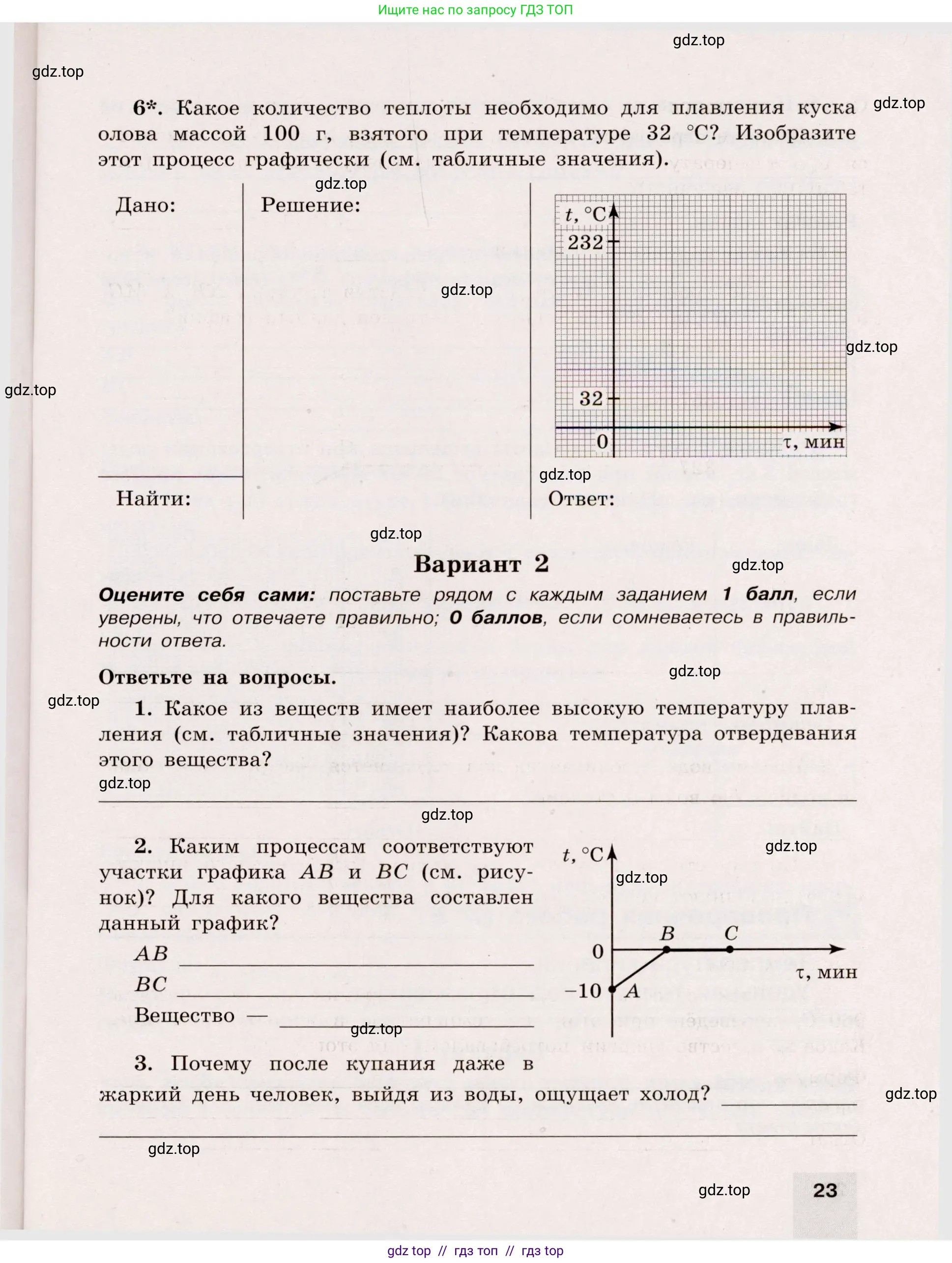 Физика, 8 класс Тренажёр, автор: Хмельницкая Алевтина Юрьевна, издательство Просвещение, Москва, 2020, страница 23