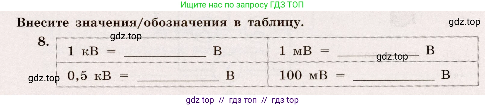 Физика, 8 класс Тренажёр, автор: Хмельницкая Алевтина Юрьевна, издательство Просвещение, Москва, 2020, страница 59, номер 8, Решение