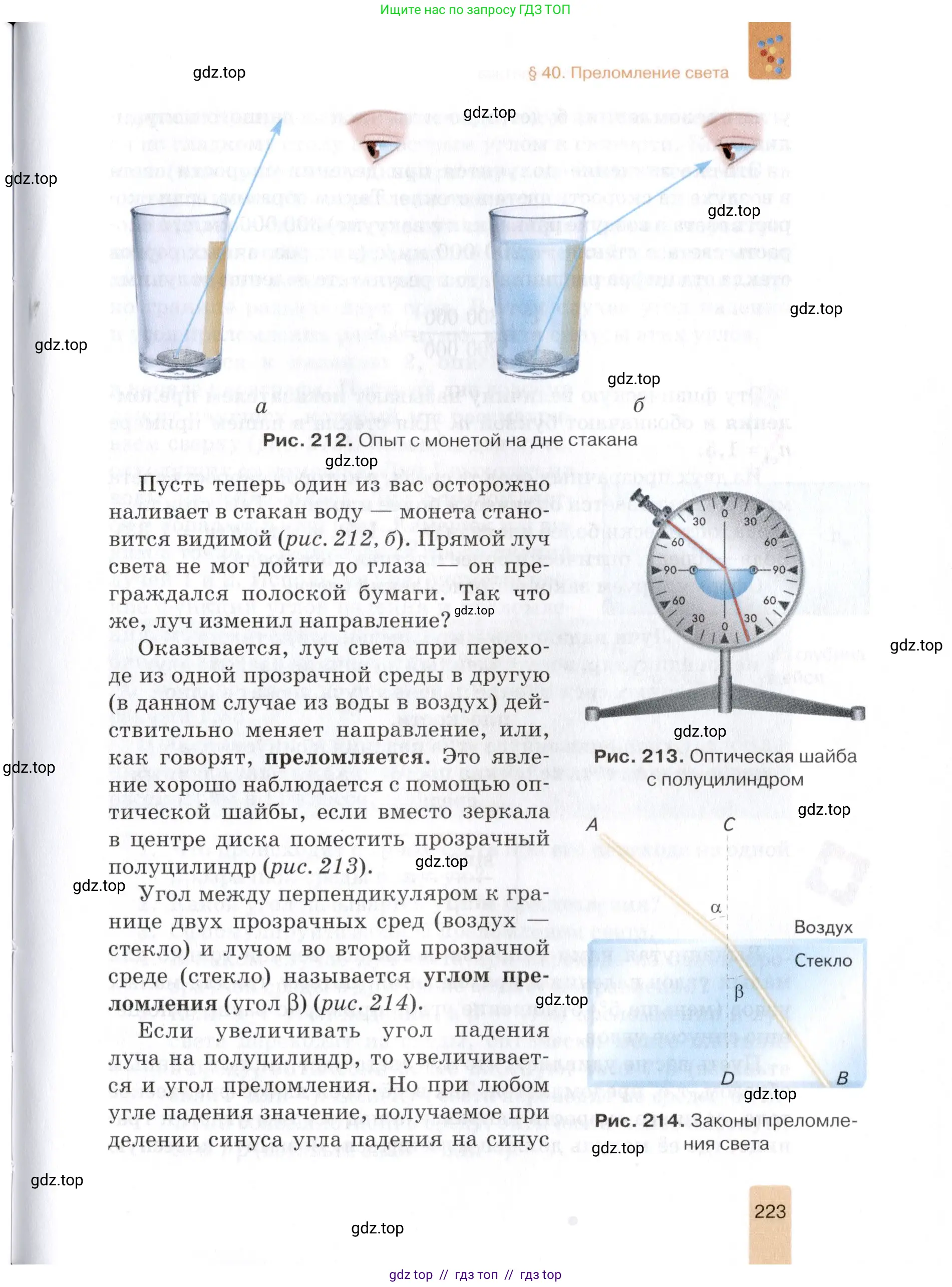 Физика, 8 класс Учебник, автор: Изергин Эдуард Тимофеевич, издательство Русское слово, Москва, 2019, страница 223