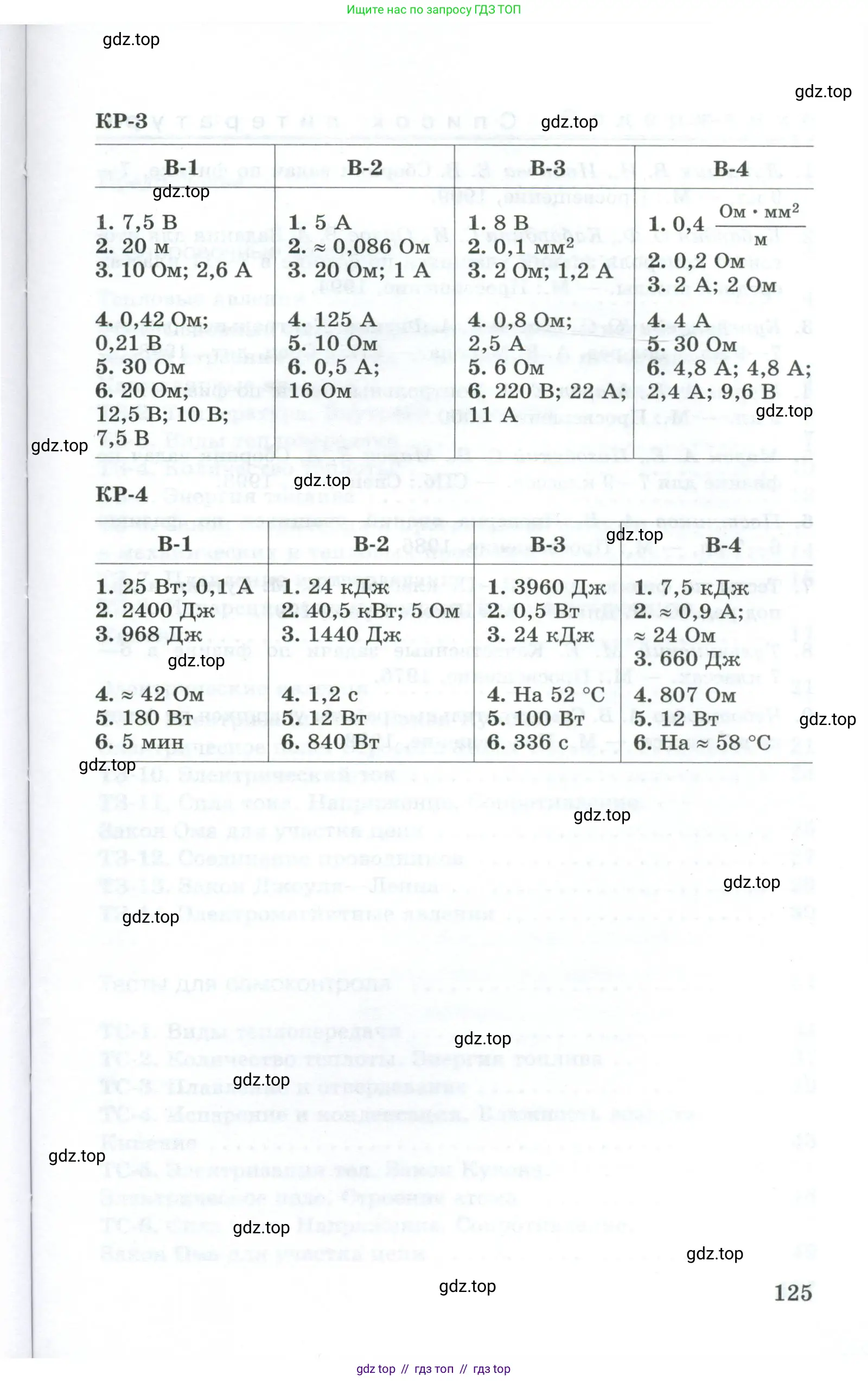 Физика, 8 класс Дидактические материалы, авторы: Марон Абрам Евсеевич, Марон Евгений Абрамович, издательство Просвещение, Москва, 2022, белого цвета, страница 125
