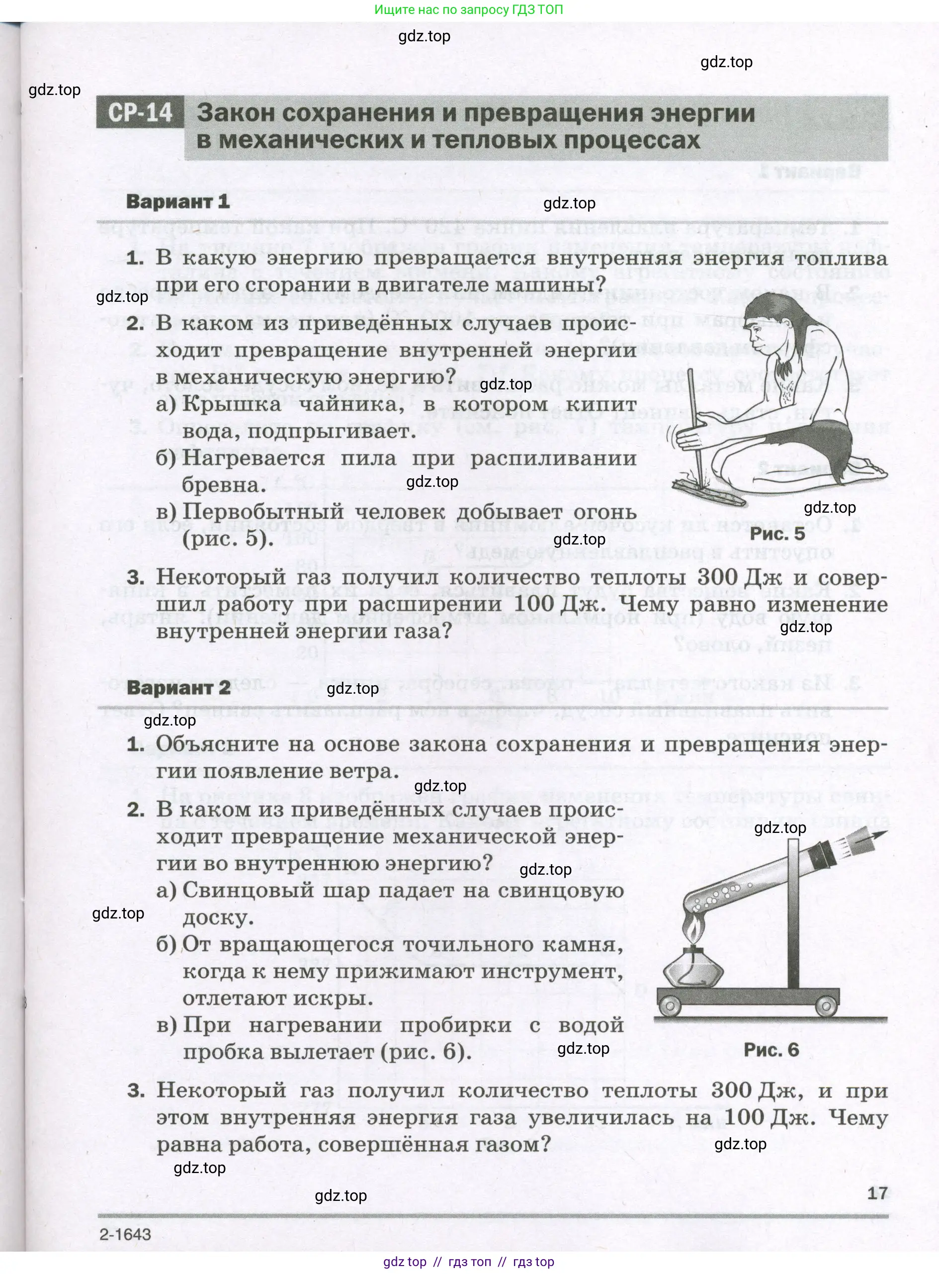 Физика, 8 класс Самостоятельные и контрольные работы, авторы: Марон Абрам Евсеевич, Марон Евгений Абрамович, издательство Просвещение, Москва, 2023, белого цвета, страница 17