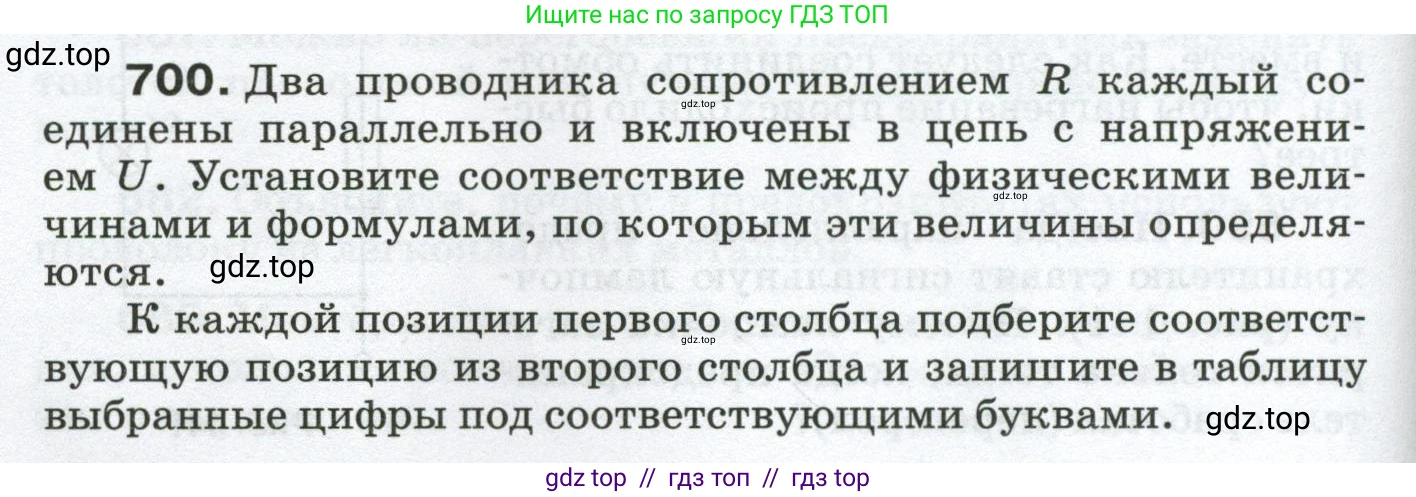 Физика, 8 класс Сборник вопросов и задач, авторы: Марон Абрам Евсеевич, Марон Евгений Абрамович, Позойский Семён Вениаминович, издательство Просвещение, Москва, 2022, белого цвета, страница 108, номер 700, Условие