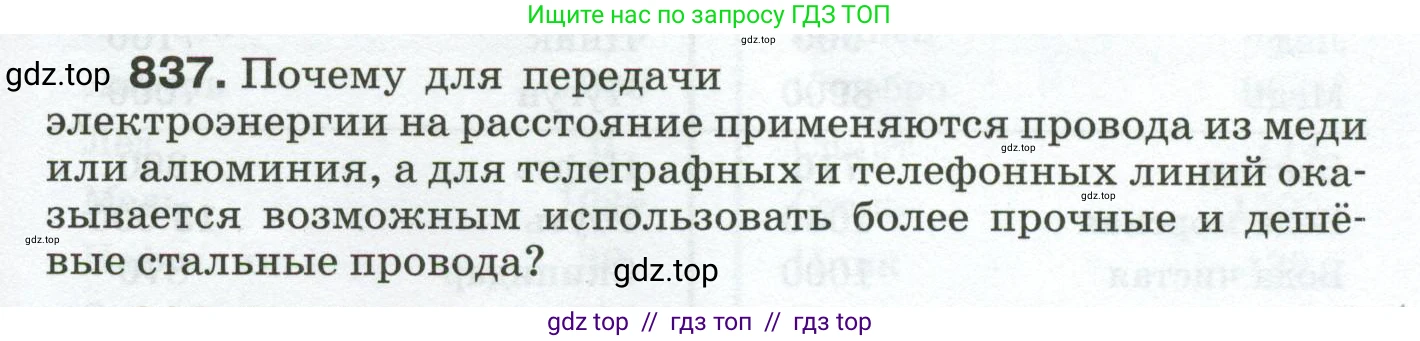 Физика, 8 класс Сборник вопросов и задач, авторы: Марон Абрам Евсеевич, Марон Евгений Абрамович, Позойский Семён Вениаминович, издательство Просвещение, Москва, 2022, белого цвета, страница 133, номер 837, Условие