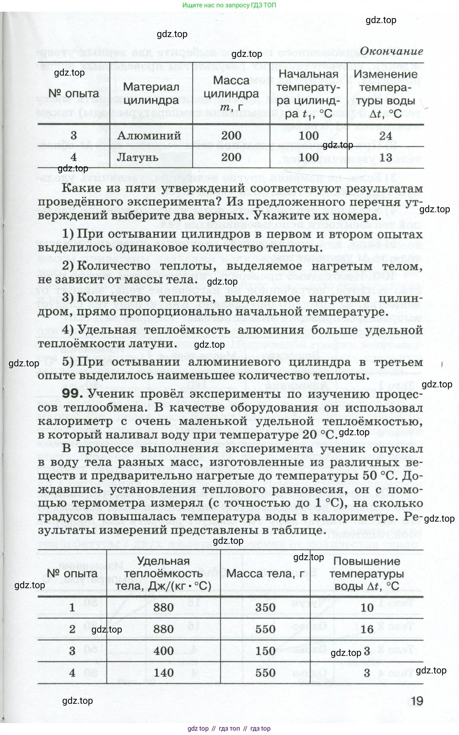 Физика, 8 класс Сборник вопросов и задач, авторы: Марон Абрам Евсеевич, Марон Евгений Абрамович, Позойский Семён Вениаминович, издательство Просвещение, Москва, 2022, белого цвета, страница 19