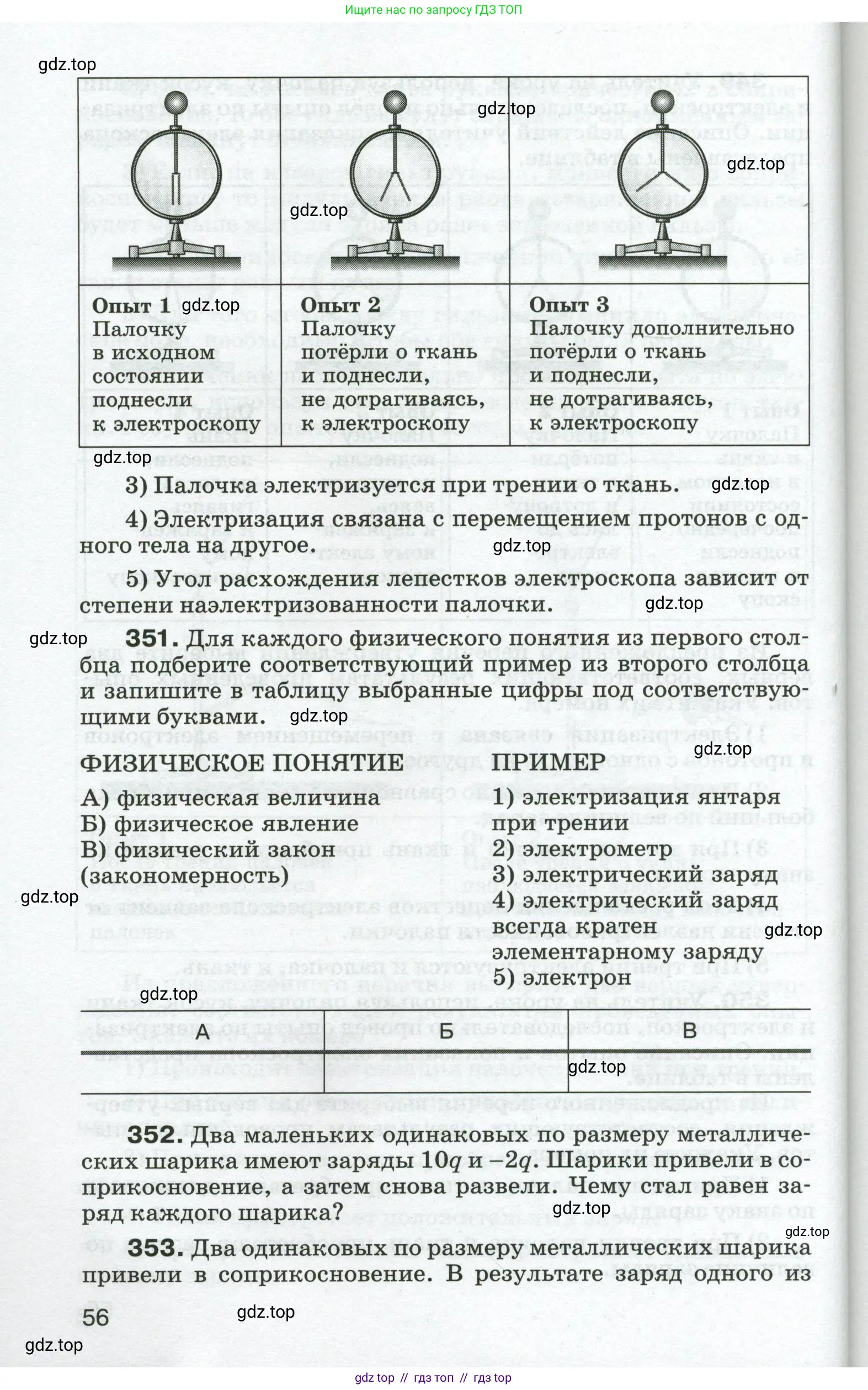 Физика, 8 класс Сборник вопросов и задач, авторы: Марон Абрам Евсеевич, Марон Евгений Абрамович, Позойский Семён Вениаминович, издательство Просвещение, Москва, 2022, белого цвета, страница 56