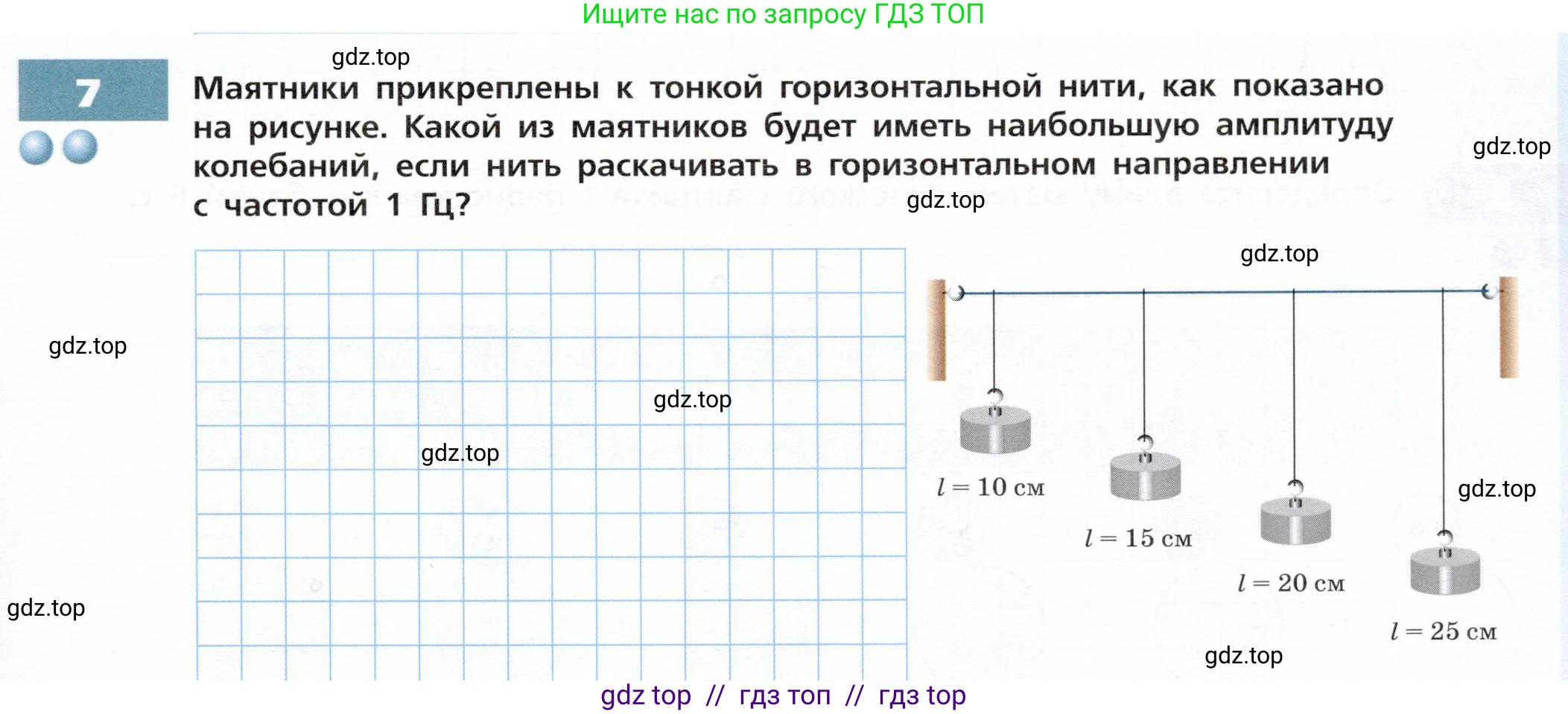 Физика, 9 класс Тетрадь-тренажёр, авторы: Артеменков Денис Александрович, Белага Виктория Владимировна, Воронцова Наталия Игоревна, Жумаев Владислав Викторович, Ломаченков Иван Алексеевич, Панебратцев Юрий Анатольевич, издательство Просвещение, Москва, 2024, голубого цвета, страница 79, номер 7, Условие