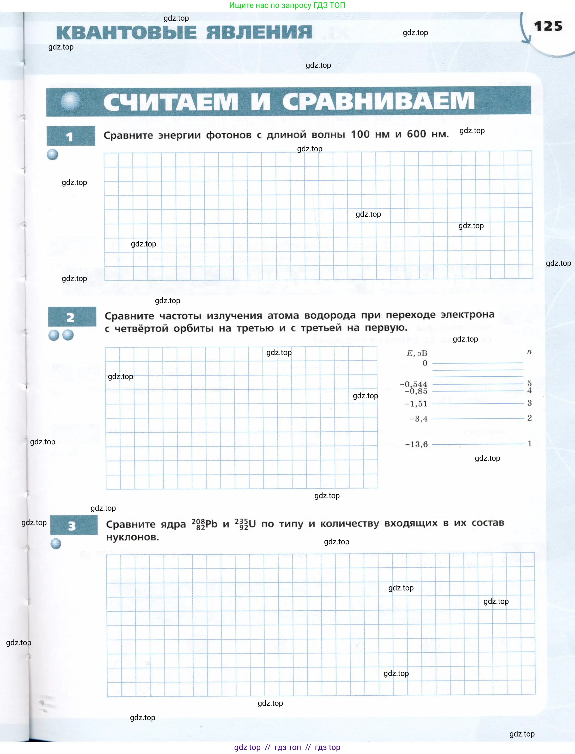 Физика, 9 класс Тетрадь-тренажёр, авторы: Артеменков Денис Александрович, Белага Виктория Владимировна, Воронцова Наталия Игоревна, Жумаев Владислав Викторович, Ломаченков Иван Алексеевич, Панебратцев Юрий Анатольевич, издательство Просвещение, Москва, 2024, голубого цвета, страница 125