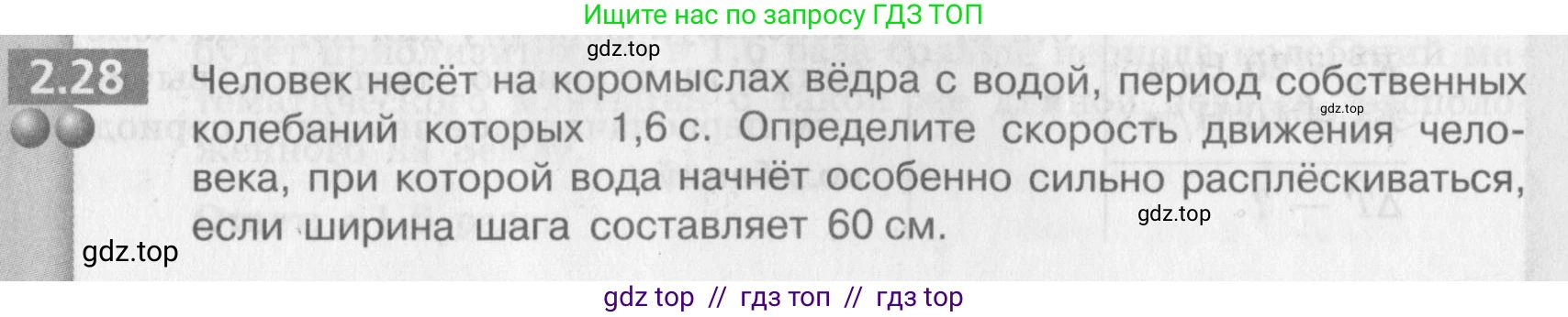 Физика, 9 класс Задачник, авторы: Артеменков Денис Александрович, Ломаченков Иван Алексеевич, Панебратцев Юрий Анатольевич, издательство Просвещение, Москва, 2011, страница 13, номер 2.28, Условие