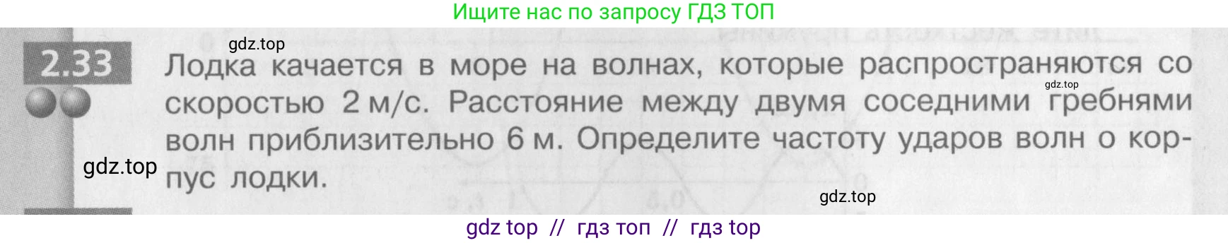 Физика, 9 класс Задачник, авторы: Артеменков Денис Александрович, Ломаченков Иван Алексеевич, Панебратцев Юрий Анатольевич, издательство Просвещение, Москва, 2011, страница 14, номер 2.33, Условие