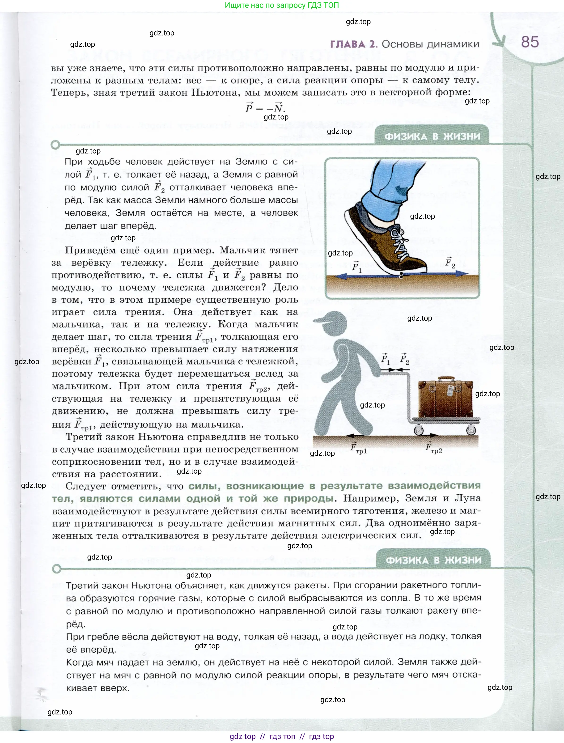 Физика, 9 класс Учебник, авторы: Белага Виктория Владимировна, Воронцова Наталия Игоревна, Ломаченков Иван Алексеевич, Панебратцев Юрий Анатольевич, издательство Просвещение, Москва, 2024, голубого цвета, страница 85