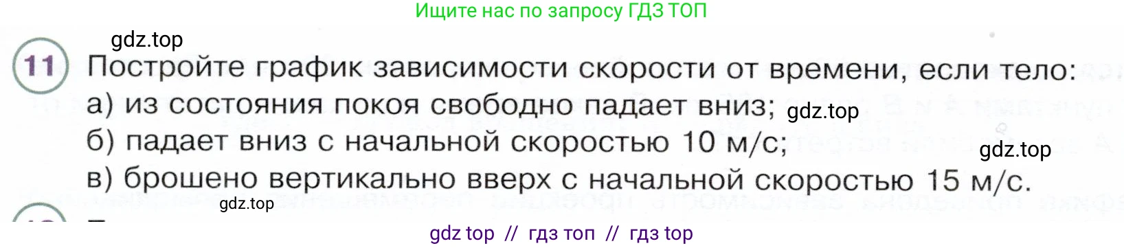 Физика, 9 класс Учебник, авторы: Белага Виктория Владимировна, Воронцова Наталия Игоревна, Ломаченков Иван Алексеевич, Панебратцев Юрий Анатольевич, издательство Просвещение, Москва, 2024, голубого цвета, Часть 1, страница 64, номер 11, Условие