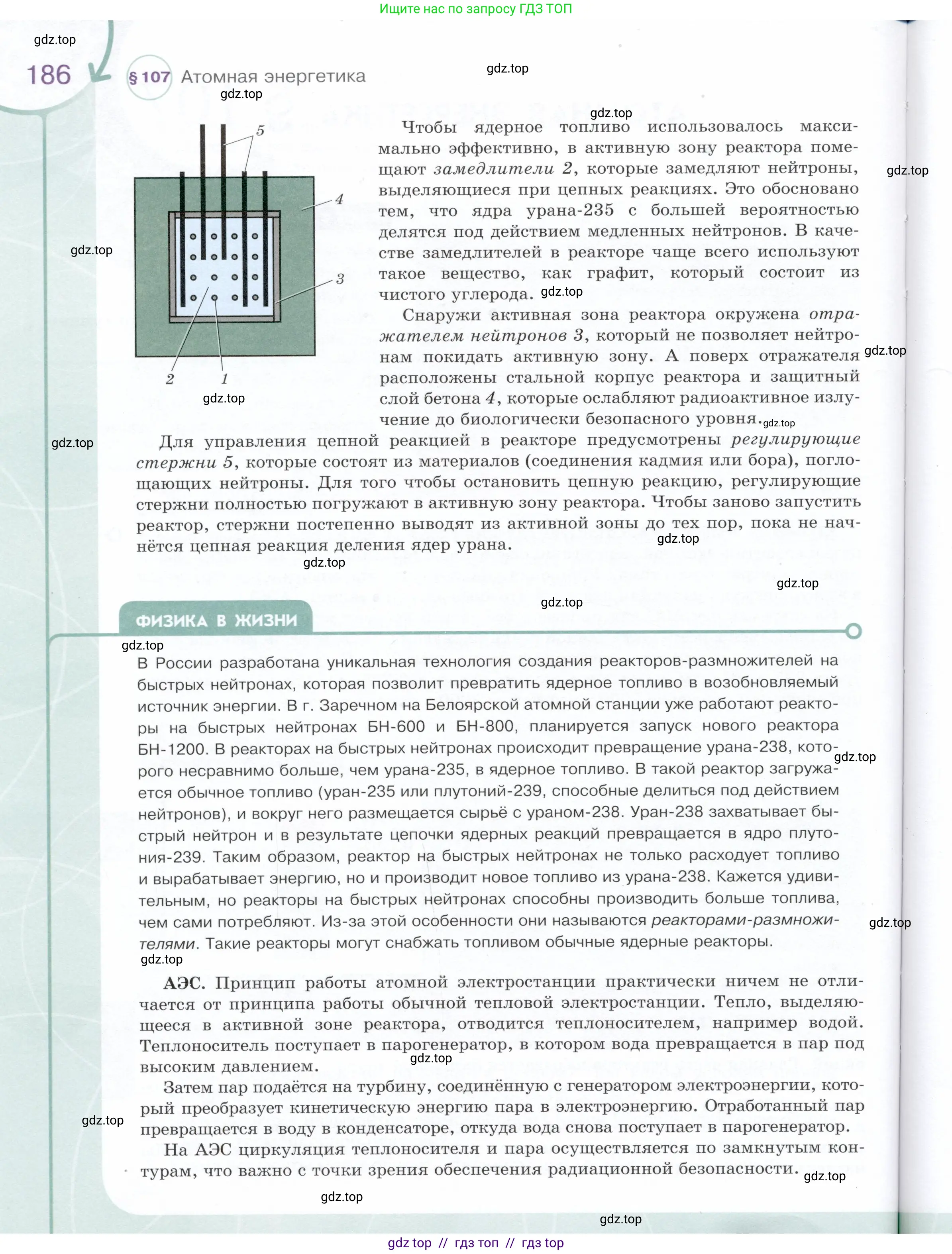 Физика, 9 класс Учебник, авторы: Белага Виктория Владимировна, Воронцова Наталия Игоревна, Ломаченков Иван Алексеевич, Панебратцев Юрий Анатольевич, издательство Просвещение, Москва, 2024, голубого цвета, страница 186
