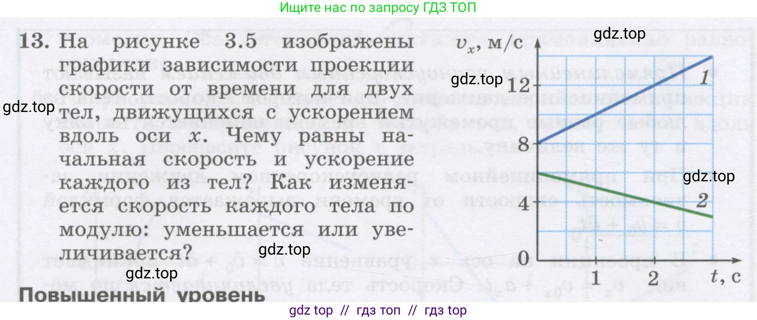 Физика, 9 класс Учебник, авторы: Генденштейн Лев Элевич, Булатова Альбина Александрова, Корнильев Игорь Николаевич, Кошкина Анжелика Васильевна, издательство Бином, Москва, 2016, бирюзового цвета, Часть 1, страница 36, номер 13, Условие