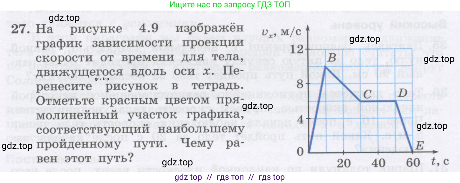 Физика, 9 класс Учебник, авторы: Генденштейн Лев Элевич, Булатова Альбина Александрова, Корнильев Игорь Николаевич, Кошкина Анжелика Васильевна, издательство Бином, Москва, 2016, бирюзового цвета, Часть 1, страница 47, номер 27, Условие
