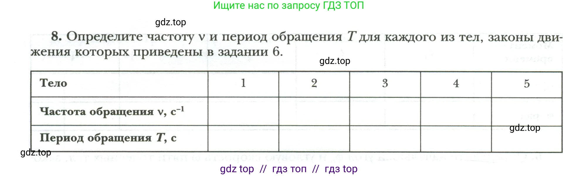 Физика, 9 класс рабочая тетрадь, авторы: Грачев Александр Васильевич, Погожев Владимир Александрович, Боков Павел Юрьевич, Вишнякова Екатерина Анатольевна, издательство Просвещение, Москва, 2021, Часть 1, страница 48, номер 8, Условие