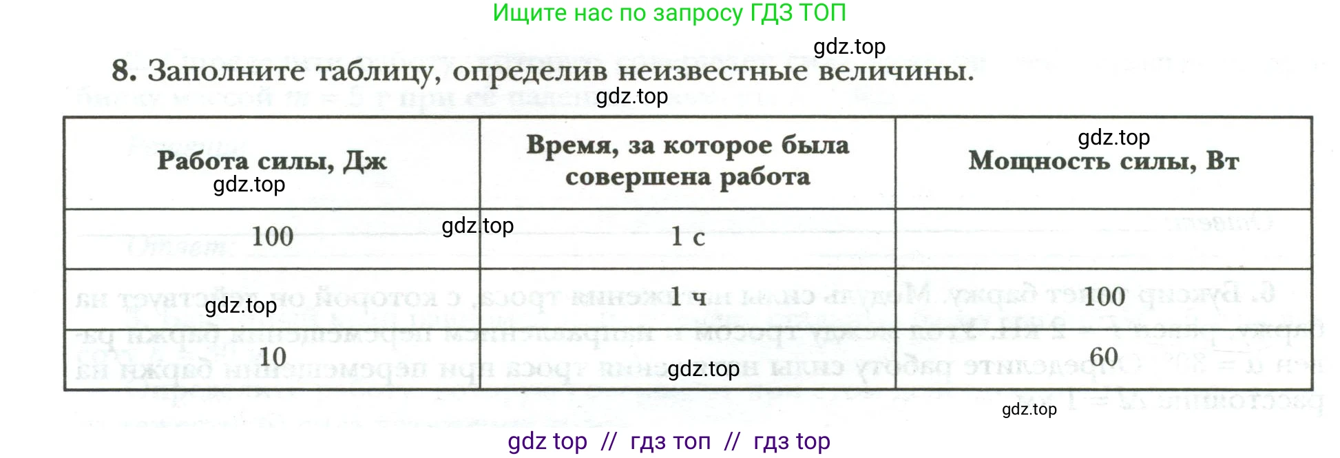 Физика, 9 класс рабочая тетрадь, авторы: Грачев Александр Васильевич, Погожев Владимир Александрович, Боков Павел Юрьевич, Вишнякова Екатерина Анатольевна, издательство Просвещение, Москва, 2021, Часть 2, страница 20, номер 8, Условие