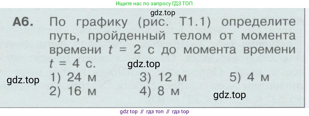Физика, 9 класс Учебник, автор: Кабардин Олег Фёдорович, издательство Просвещение, Москва, 2014, радужного цвета, страница 32, номер А6, Условие