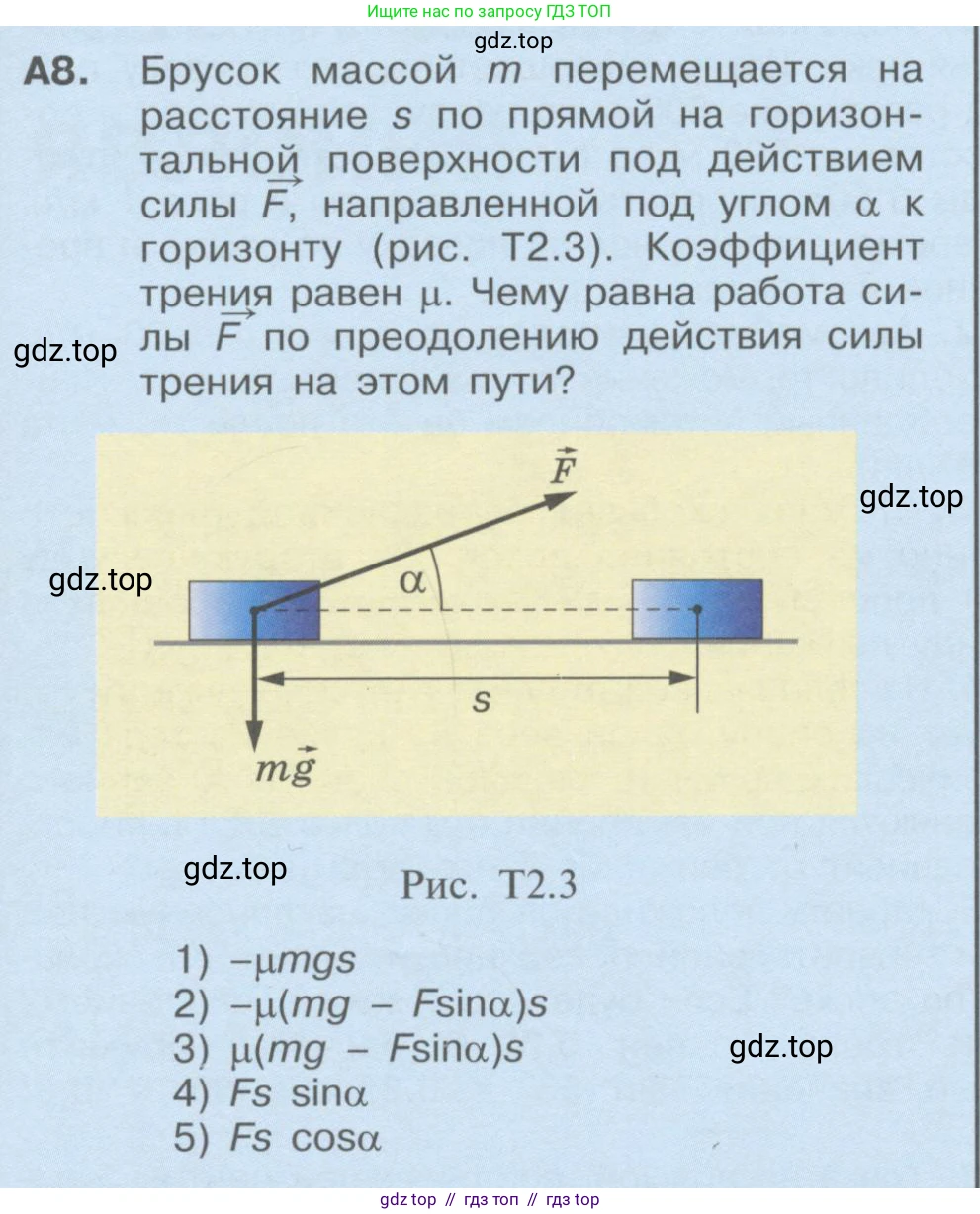 Физика, 9 класс Учебник, автор: Кабардин Олег Фёдорович, издательство Просвещение, Москва, 2014, радужного цвета, страница 93, номер А8, Условие