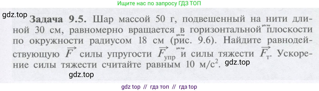 Физика, 9 класс Учебник, автор: Кабардин Олег Фёдорович, издательство Просвещение, Москва, 2014, радужного цвета, страница 43, номер 9.5, Условие