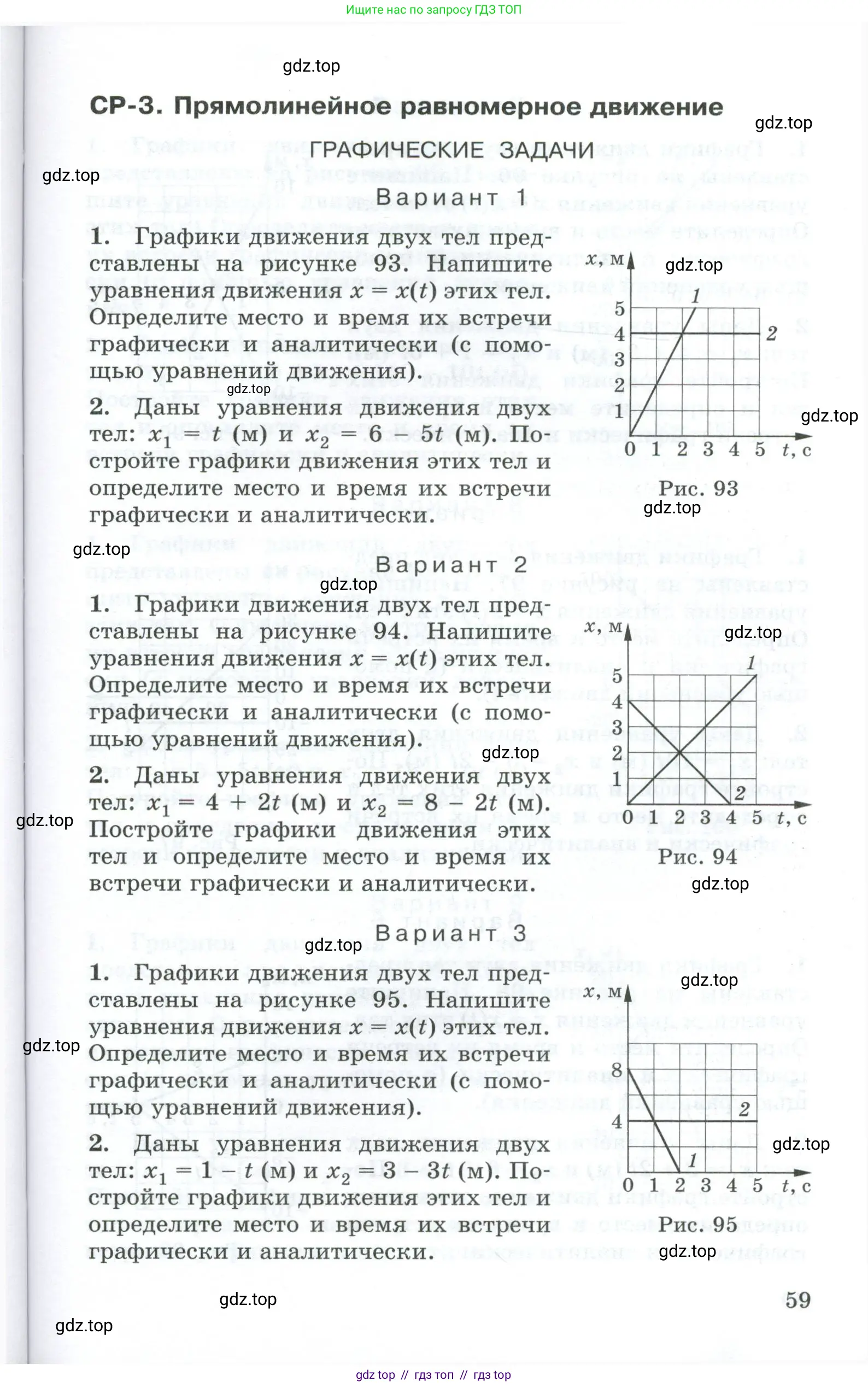 Физика, 9 класс Дидактические материалы, авторы: Марон Абрам Евсеевич, Марон Евгений Абрамович, издательство Просвещение, Москва, 2022, белого цвета, страница 59