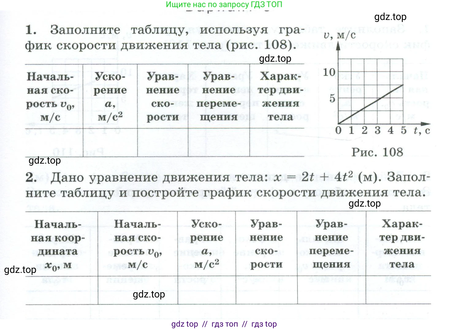 Физика, 9 класс Дидактические материалы, авторы: Марон Абрам Евсеевич, Марон Евгений Абрамович, издательство Просвещение, Москва, 2022, белого цвета, страница 67, Условие