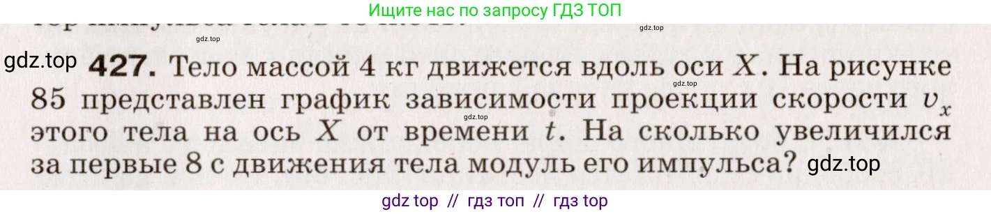 Физика, 9 класс Сборник вопросов и задач, авторы: Марон Абрам Евсеевич, Марон Евгений Абрамович, Позойский Семён Вениаминович, издательство Просвещение, Москва, 2022, белого цвета, страница 65, номер 427, Условие