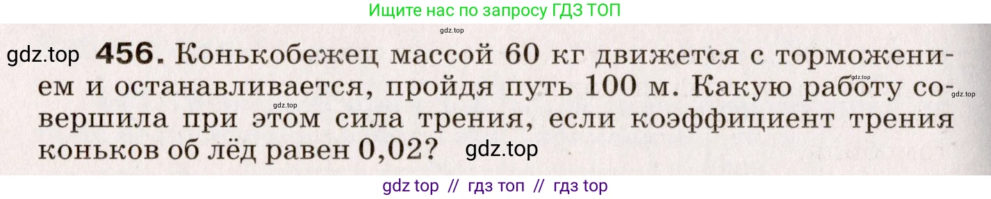 Физика, 9 класс Сборник вопросов и задач, авторы: Марон Абрам Евсеевич, Марон Евгений Абрамович, Позойский Семён Вениаминович, издательство Просвещение, Москва, 2022, белого цвета, страница 70, номер 456, Условие