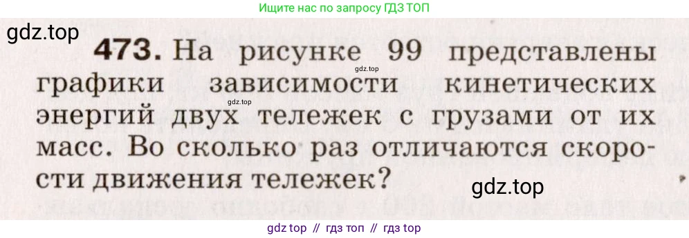 Физика, 9 класс Сборник вопросов и задач, авторы: Марон Абрам Евсеевич, Марон Евгений Абрамович, Позойский Семён Вениаминович, издательство Просвещение, Москва, 2022, белого цвета, страница 72, номер 473, Условие