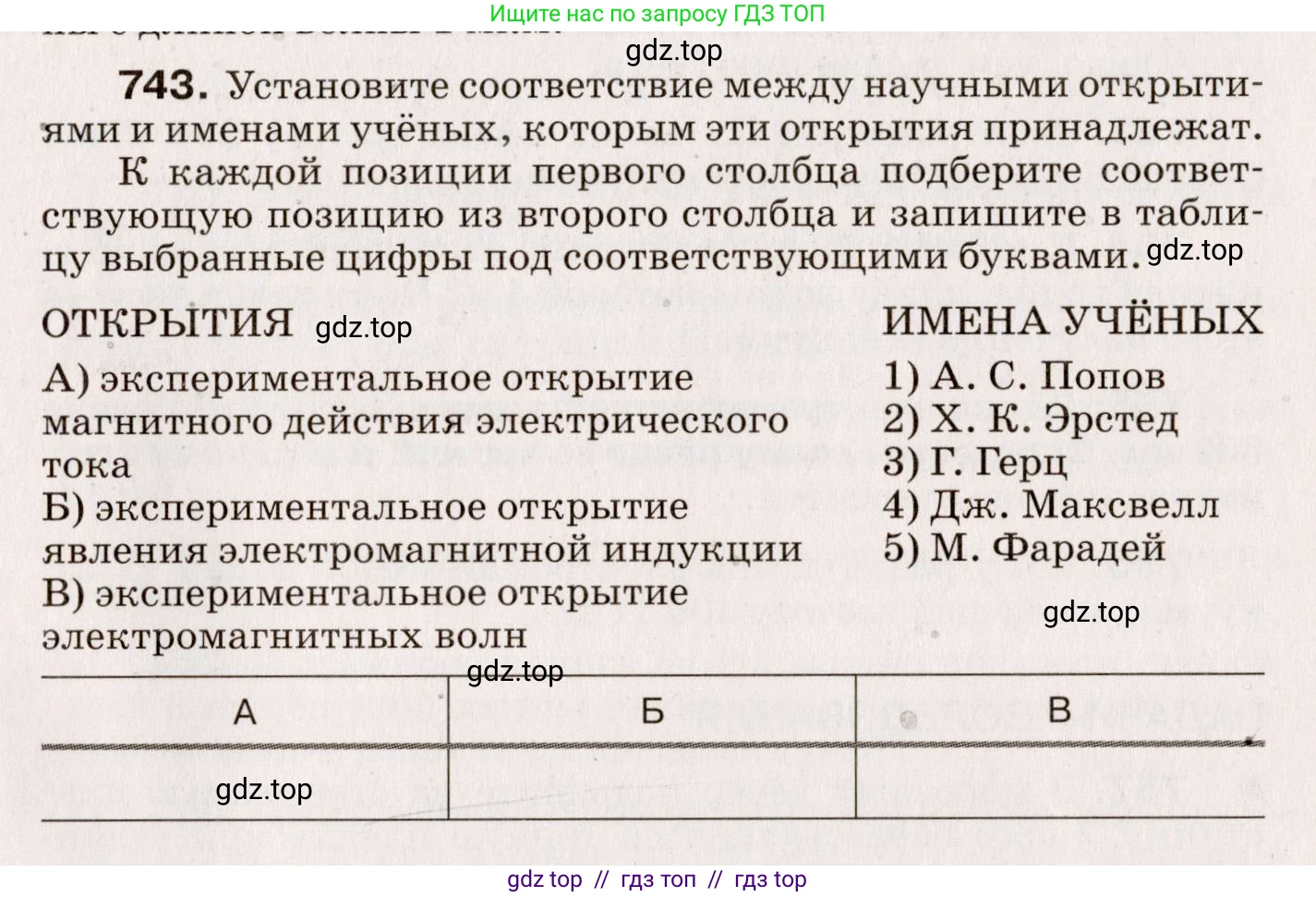 Физика, 9 класс Сборник вопросов и задач, авторы: Марон Абрам Евсеевич, Марон Евгений Абрамович, Позойский Семён Вениаминович, издательство Просвещение, Москва, 2022, белого цвета, страница 113, номер 743, Условие