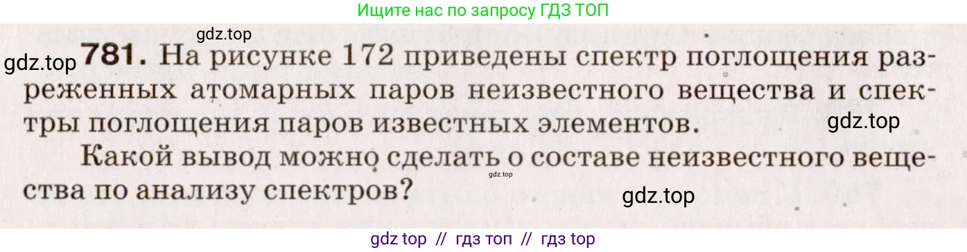 Физика, 9 класс Сборник вопросов и задач, авторы: Марон Абрам Евсеевич, Марон Евгений Абрамович, Позойский Семён Вениаминович, издательство Просвещение, Москва, 2022, белого цвета, страница 116, номер 781, Условие