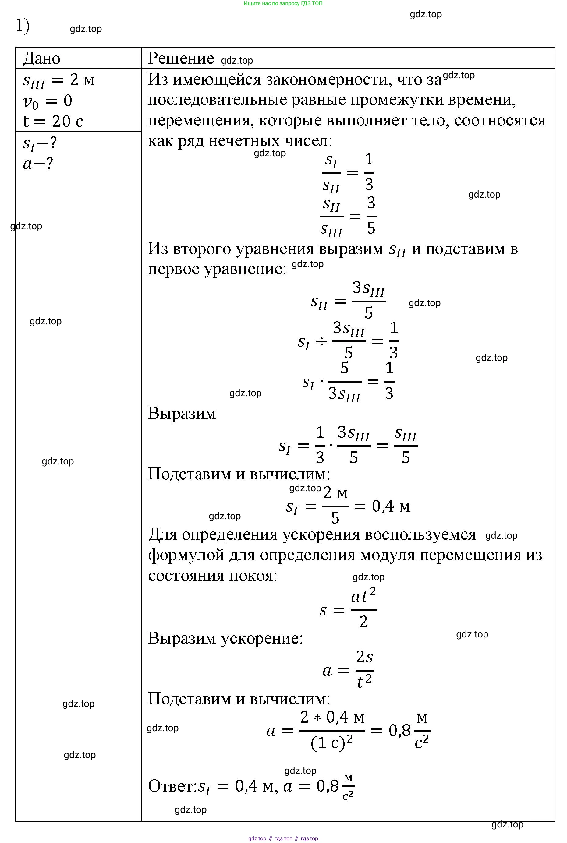 ГДЗ Физика, 9 класс Учебник, авторы: Пёрышкин И М, Гутник Елена Моисеевна, Иванов Александр Иванович, Петрова Мария Арсеньевна, издательство Просвещение, Москва, 2021 - 2022, страница 34, номер 1, Решение