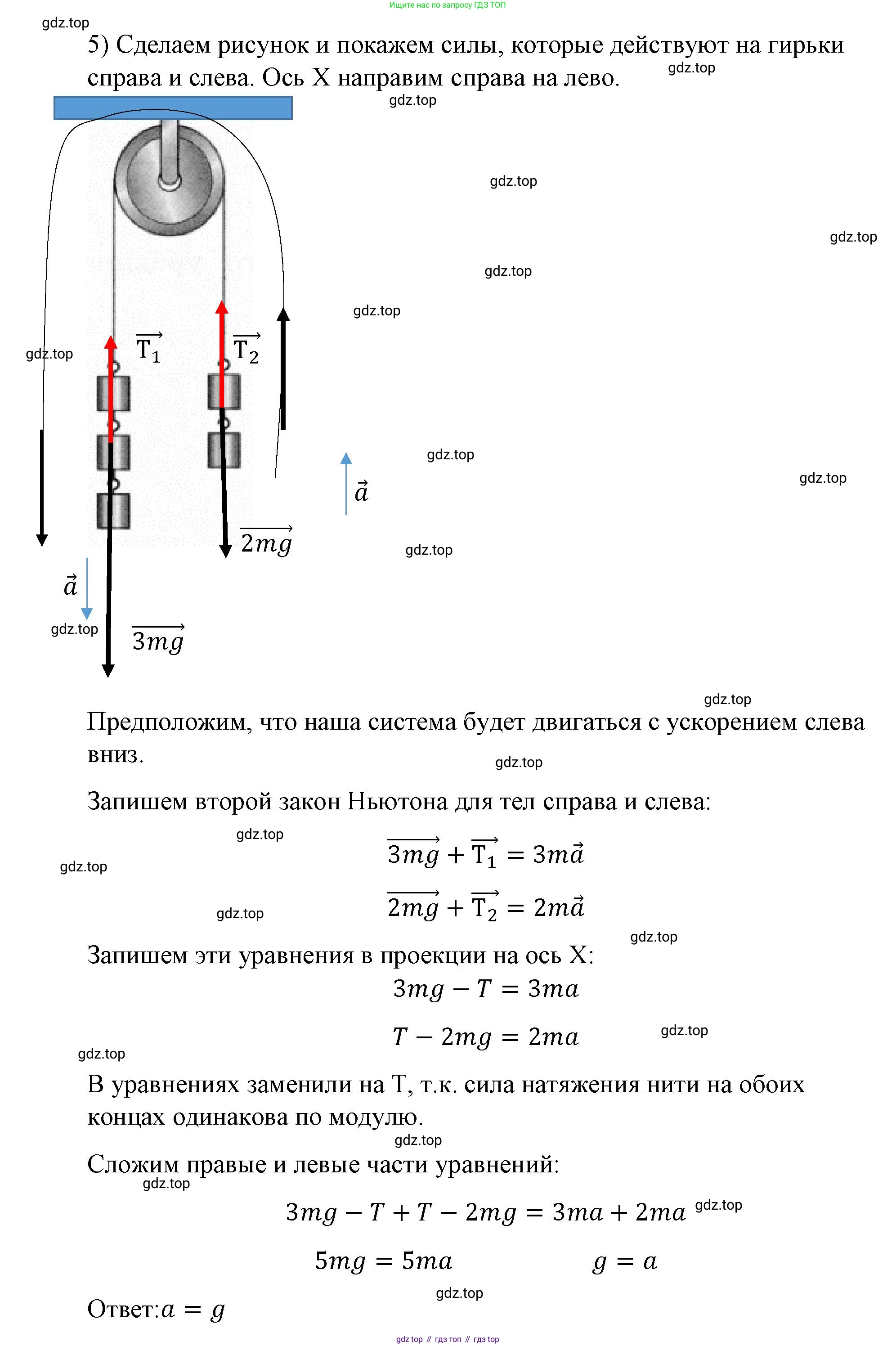 ГДЗ Физика, 9 класс Учебник, авторы: Пёрышкин И М, Гутник Елена Моисеевна, Иванов Александр Иванович, Петрова Мария Арсеньевна, издательство Просвещение, Москва, 2021 - 2022, страница 74, номер 5, Решение