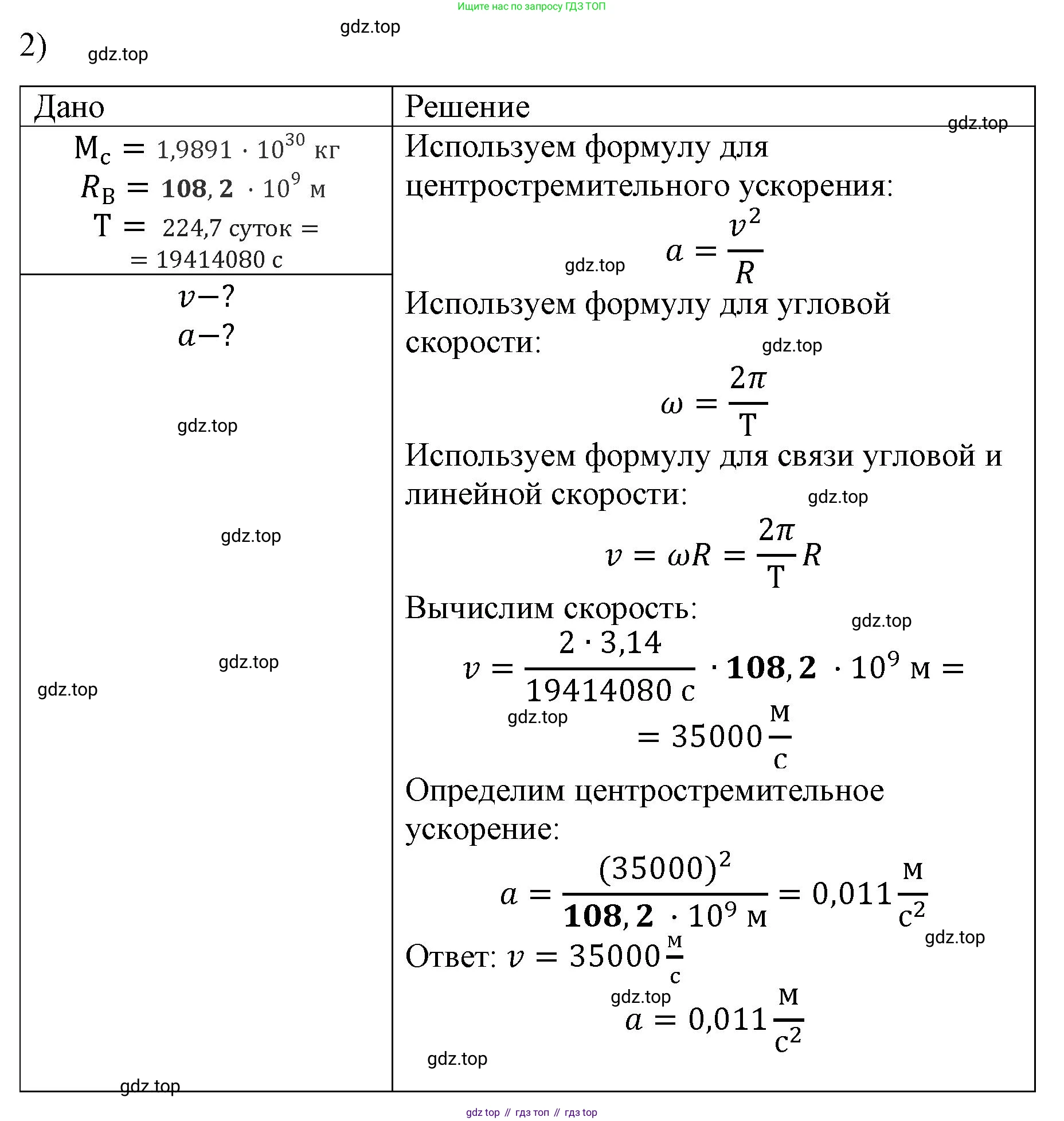 ГДЗ Физика, 9 класс Учебник, авторы: Пёрышкин И М, Гутник Елена Моисеевна, Иванов Александр Иванович, Петрова Мария Арсеньевна, издательство Просвещение, Москва, 2021 - 2022, страница 308, номер 2, Решение