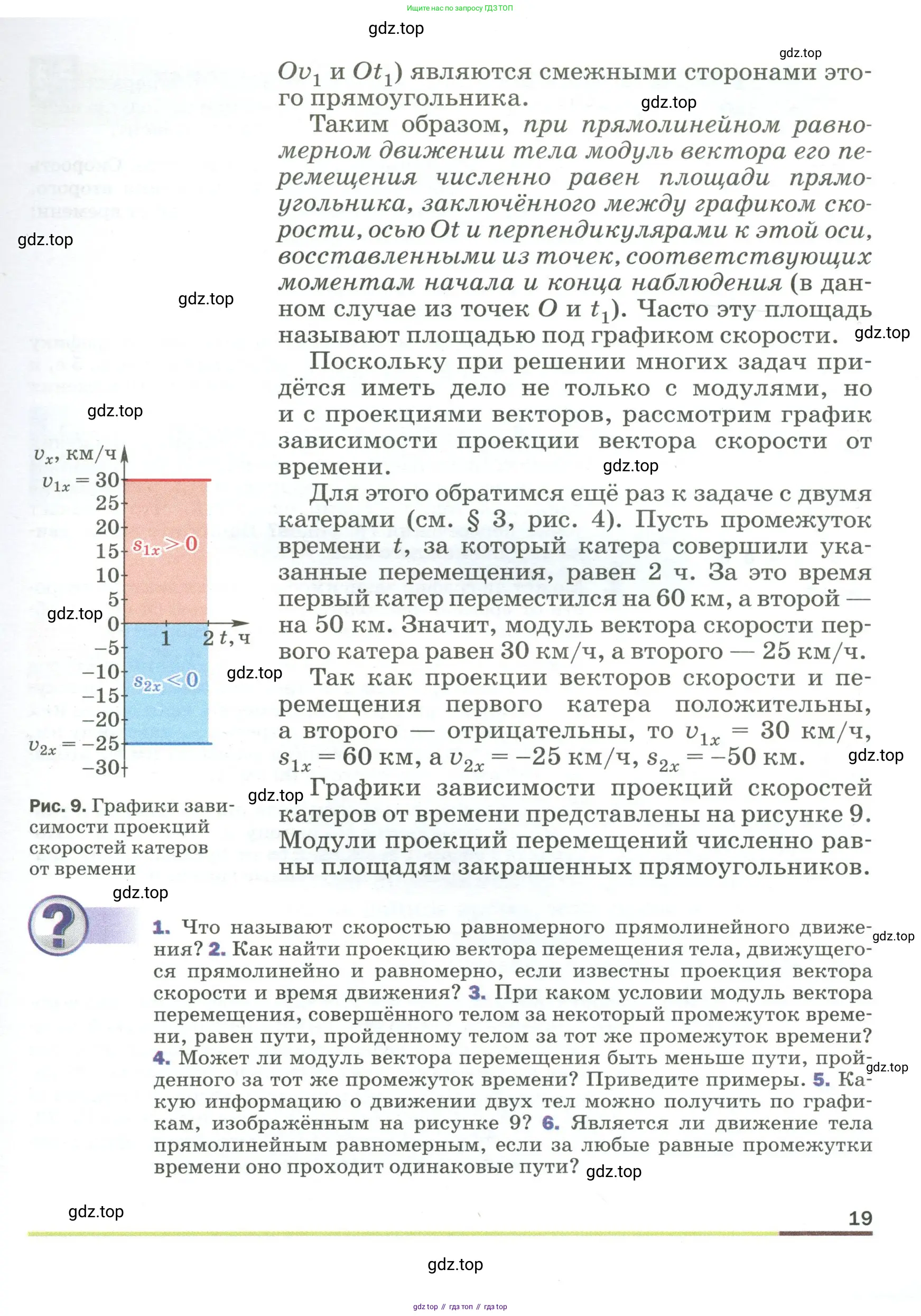 Физика, 9 класс Учебник, авторы: Пёрышкин И М, Гутник Елена Моисеевна, Иванов Александр Иванович, Петрова Мария Арсеньевна, издательство Просвещение, Москва, 2023, белого цвета, страница 19