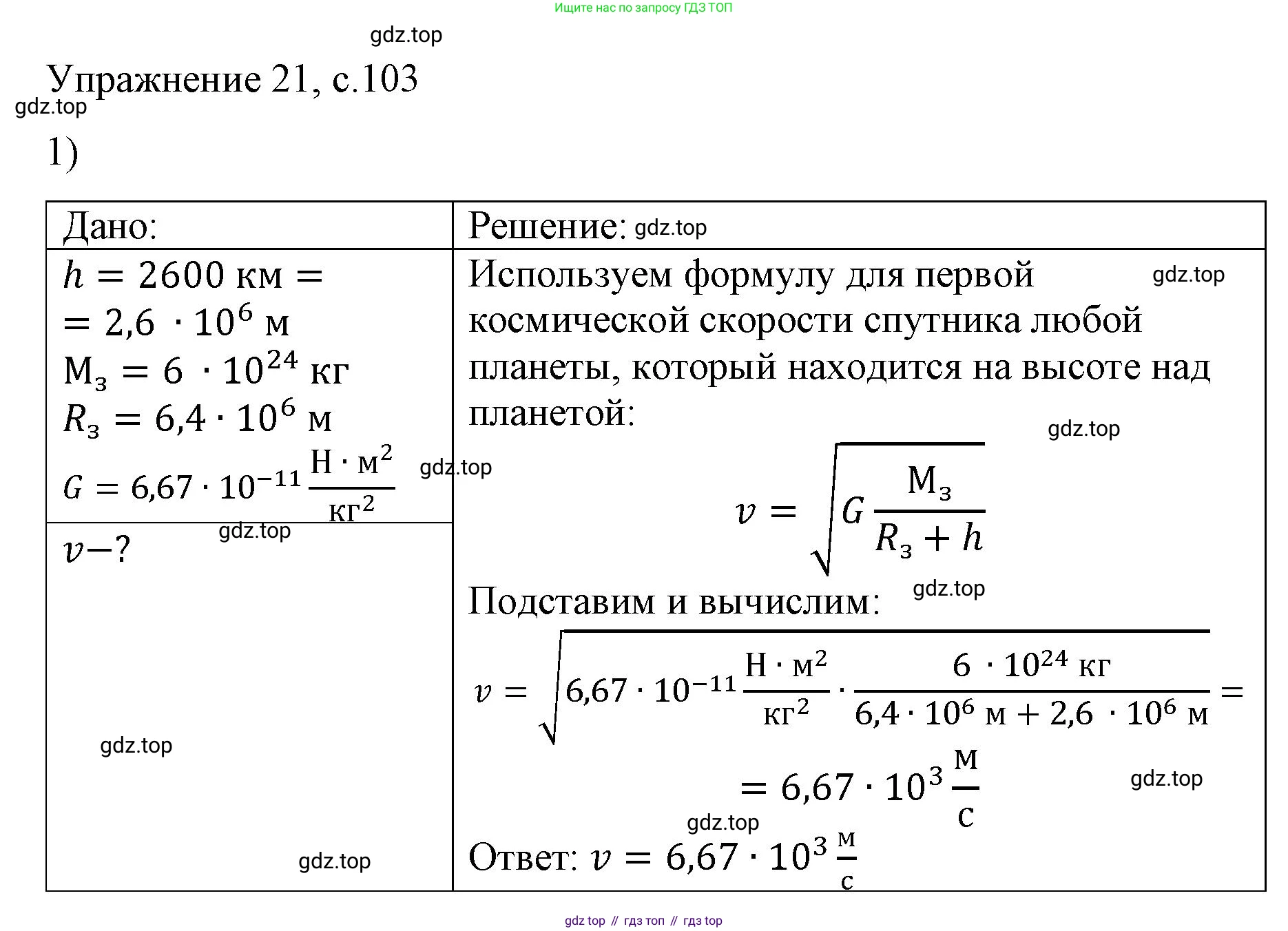 Физика, 9 класс Учебник, авторы: Пёрышкин И М, Гутник Елена Моисеевна, Иванов Александр Иванович, Петрова Мария Арсеньевна, издательство Просвещение, Москва, 2023, белого цвета, страница 103, номер 1, Решение