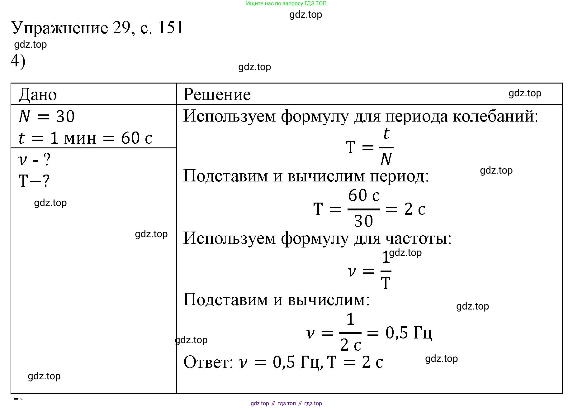 Физика, 9 класс Учебник, авторы: Пёрышкин И М, Гутник Елена Моисеевна, Иванов Александр Иванович, Петрова Мария Арсеньевна, издательство Просвещение, Москва, 2023, белого цвета, страница 151, номер 4, Решение
