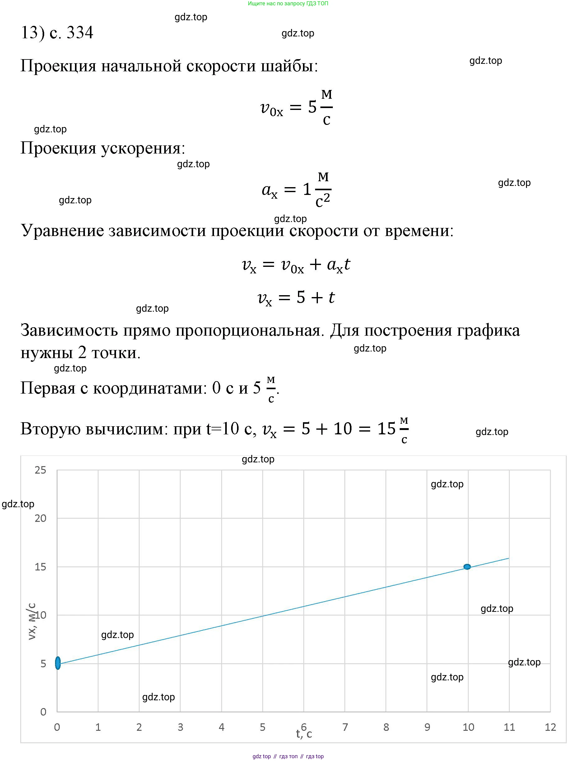 Физика, 9 класс Учебник, авторы: Пёрышкин И М, Гутник Елена Моисеевна, Иванов Александр Иванович, Петрова Мария Арсеньевна, издательство Просвещение, Москва, 2023, белого цвета, страница 334, номер 13, Решение