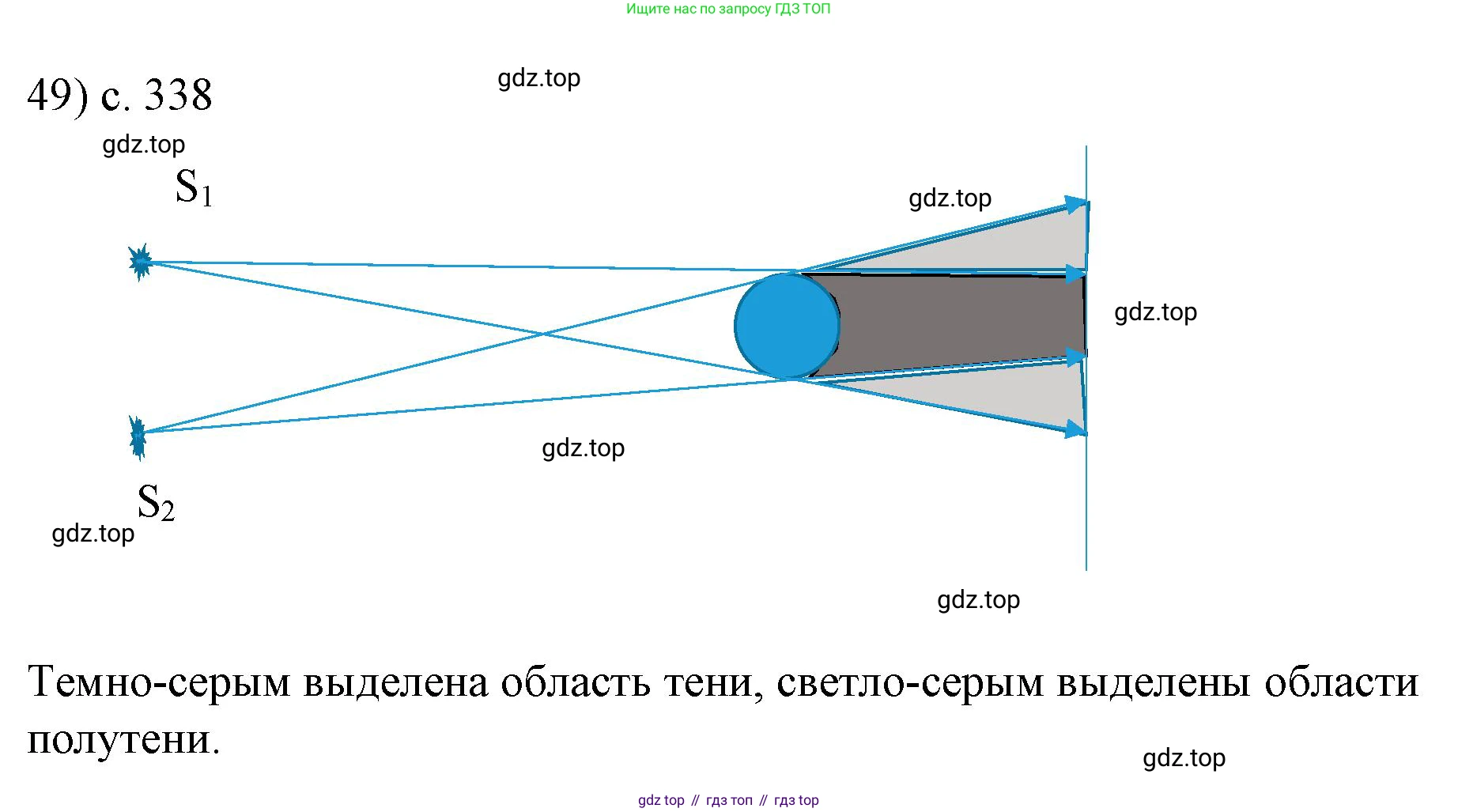 Физика, 9 класс Учебник, авторы: Пёрышкин И М, Гутник Елена Моисеевна, Иванов Александр Иванович, Петрова Мария Арсеньевна, издательство Просвещение, Москва, 2023, белого цвета, страница 338, номер 49, Решение