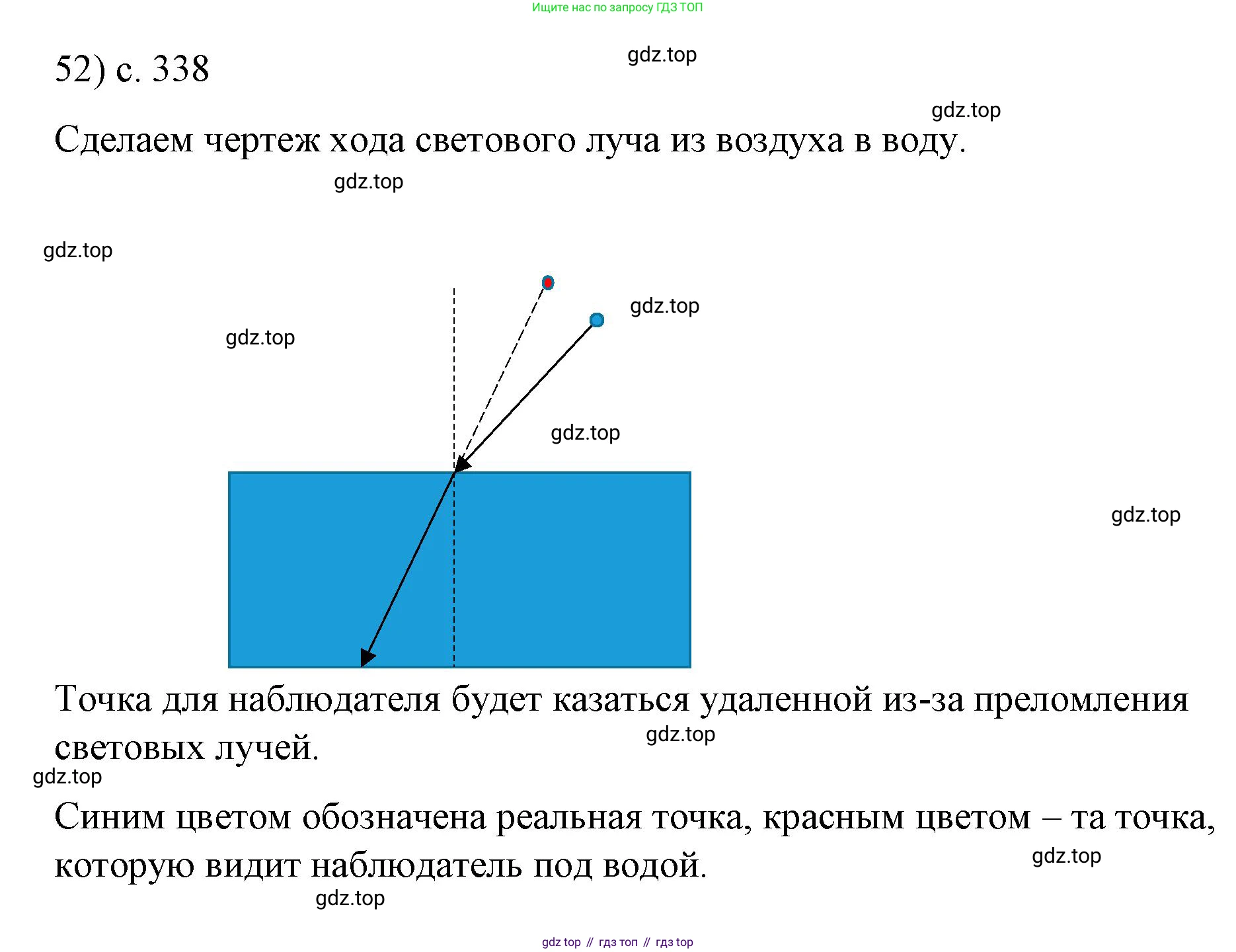 Физика, 9 класс Учебник, авторы: Пёрышкин И М, Гутник Елена Моисеевна, Иванов Александр Иванович, Петрова Мария Арсеньевна, издательство Просвещение, Москва, 2023, белого цвета, страница 338, номер 52, Решение