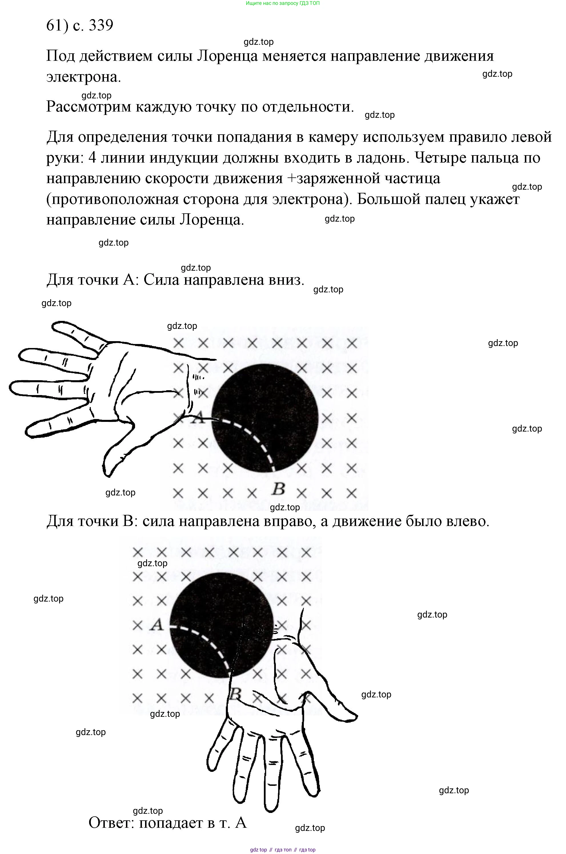 Физика, 9 класс Учебник, авторы: Пёрышкин И М, Гутник Елена Моисеевна, Иванов Александр Иванович, Петрова Мария Арсеньевна, издательство Просвещение, Москва, 2023, белого цвета, страница 339, номер 61, Решение