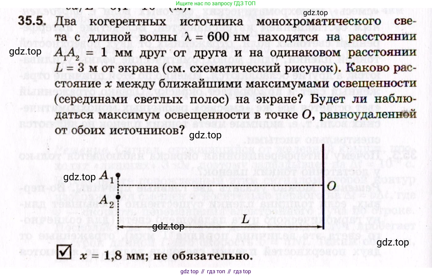 ГДЗ Физика, 10-11 класс Задачник, авторы: Гельфгат Илья Маркович, Генденштейн Лев Элевич, Кирик Леонид Анатольевич, издательство Илекса, Москва, 2008, красного цвета, страница 248, номер 35.5, Условие